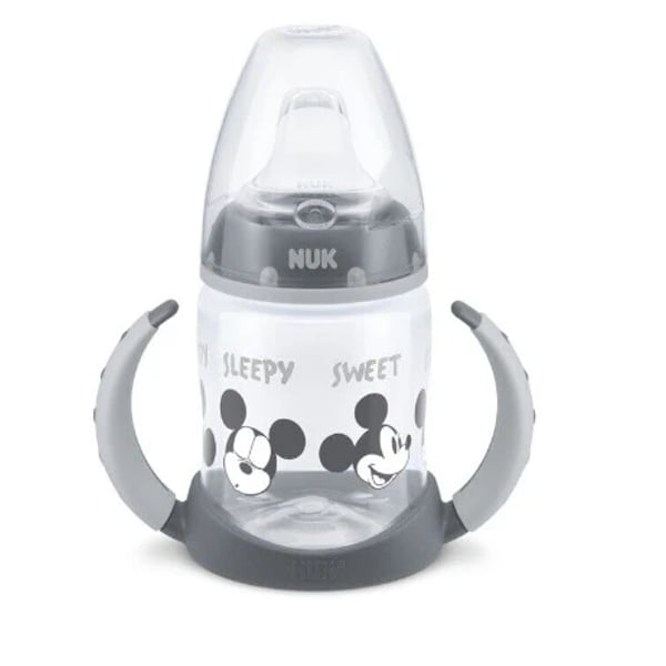 Nuk First Choice Biberão de Aprendizagem Mickey Cinza 150ml 6-18M - Controlo da Temperatura